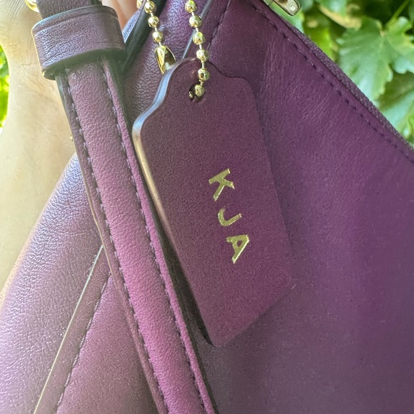 Coach Purple Leather Shoulder Bag - Picture 9 of 13